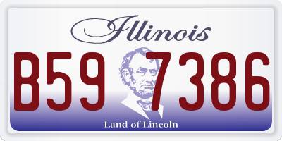 IL license plate B597386