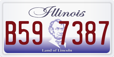 IL license plate B597387