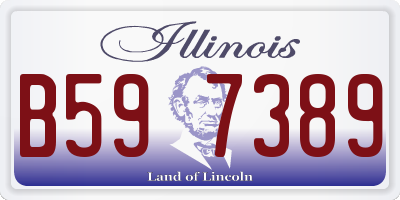 IL license plate B597389