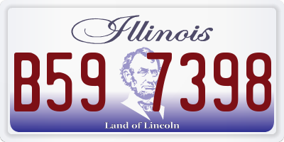 IL license plate B597398