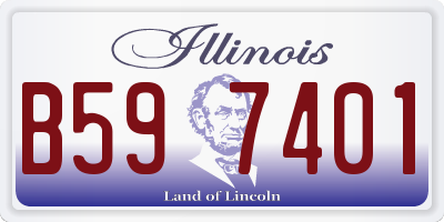 IL license plate B597401