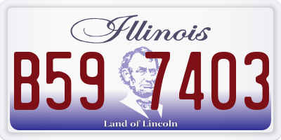 IL license plate B597403