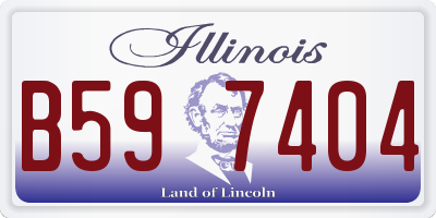 IL license plate B597404
