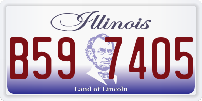 IL license plate B597405