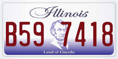 IL license plate B597418