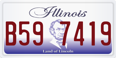 IL license plate B597419