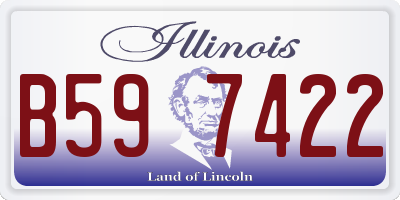 IL license plate B597422