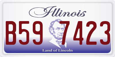 IL license plate B597423