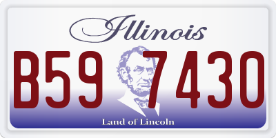 IL license plate B597430