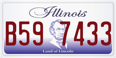 IL license plate B597433