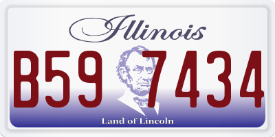 IL license plate B597434