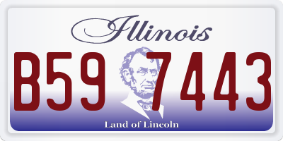 IL license plate B597443