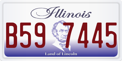 IL license plate B597445