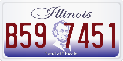 IL license plate B597451