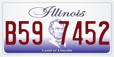 IL license plate B597452