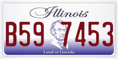 IL license plate B597453
