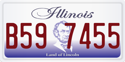 IL license plate B597455
