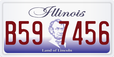 IL license plate B597456