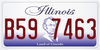 IL license plate B597463
