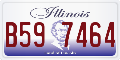 IL license plate B597464