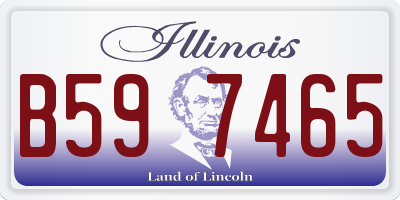 IL license plate B597465