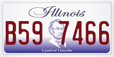 IL license plate B597466