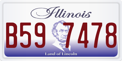 IL license plate B597478