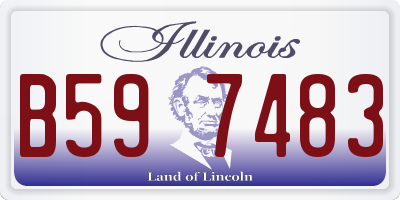 IL license plate B597483