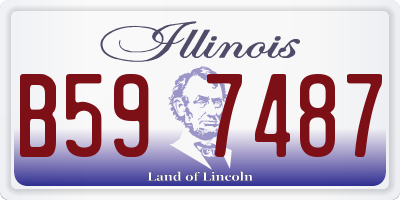 IL license plate B597487