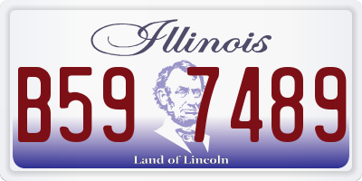 IL license plate B597489