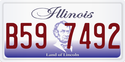 IL license plate B597492