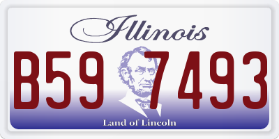 IL license plate B597493