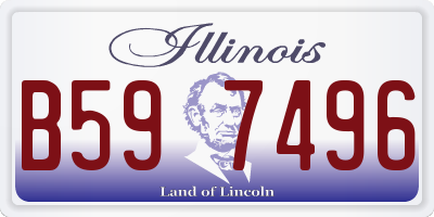 IL license plate B597496