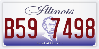 IL license plate B597498