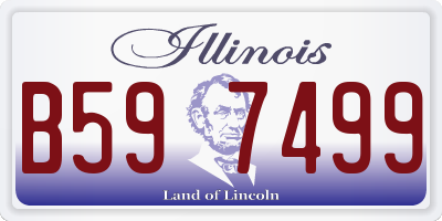 IL license plate B597499