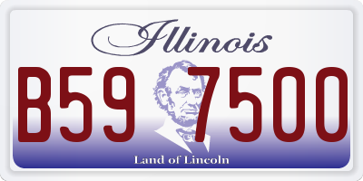 IL license plate B597500