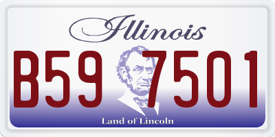IL license plate B597501