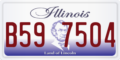 IL license plate B597504