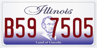 IL license plate B597505