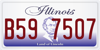 IL license plate B597507