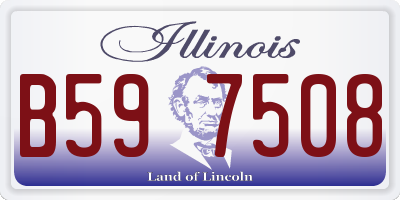 IL license plate B597508