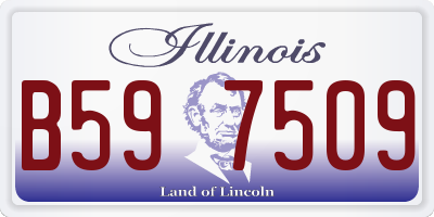 IL license plate B597509