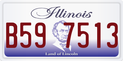 IL license plate B597513