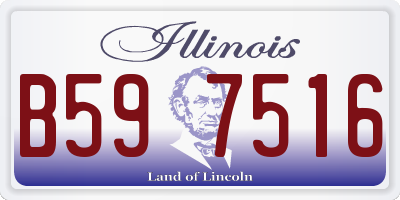 IL license plate B597516
