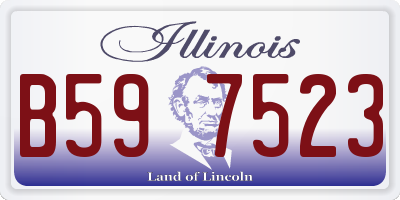 IL license plate B597523