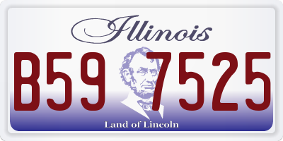 IL license plate B597525