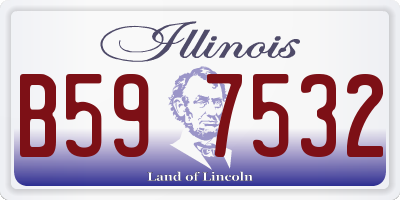 IL license plate B597532