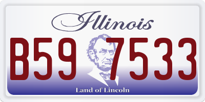 IL license plate B597533