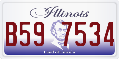 IL license plate B597534