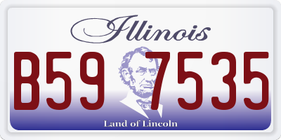IL license plate B597535
